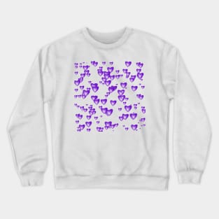 Little Purple Passion Hearts Crewneck Sweatshirt